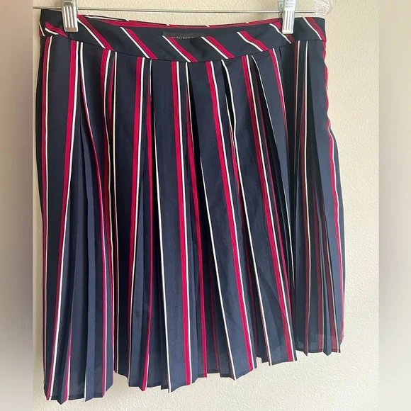 Banana Republic Skirts Banana Republic Blue And Red Pleated
